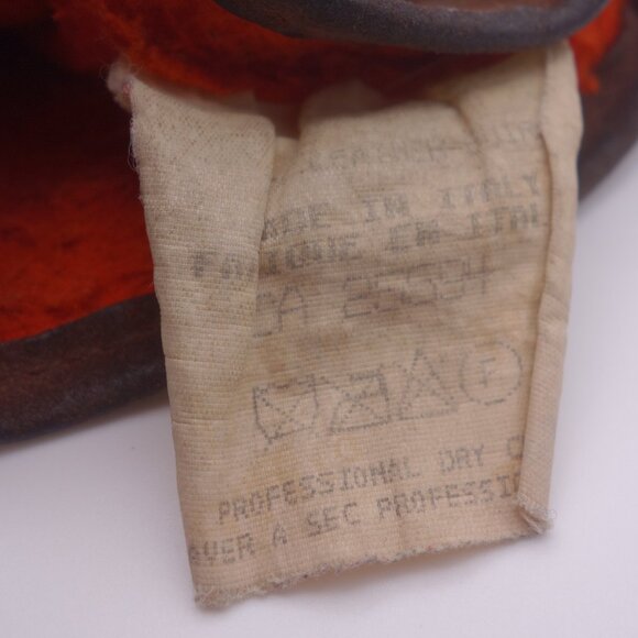 Vintage Diesel Ind. 100% Leather Brown Winter Gloves Made in Italy - Picture 13 of 15